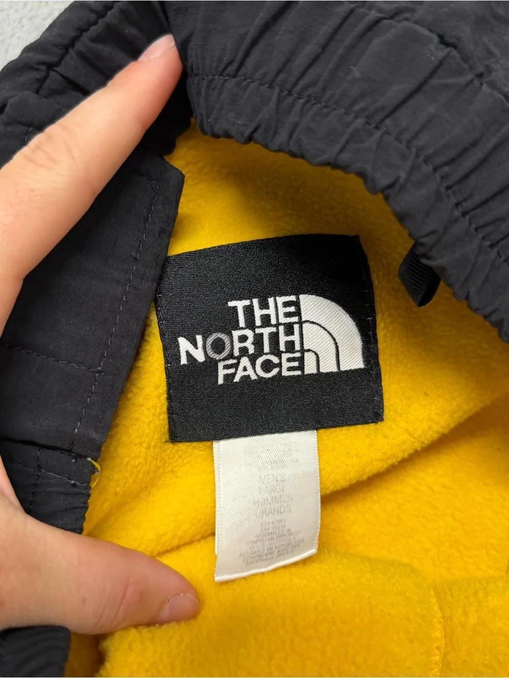 Vintage North Face Denali Fleece Pants Men’s Large Yellow Full Zip Side Jogger